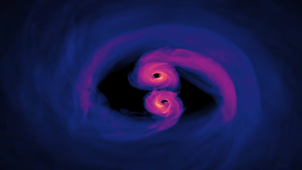 模拟中的碰撞黑洞