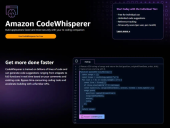 亚马逊正式推出AI编程服务CodeWhisperer 免费向个人用户开放