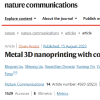 研究人员提出一种新型3D纳米打印机 用于打印由多种材料组成的结构