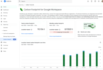 谷歌推出Workspace碳足迹仪表板 能追踪Gmail、Docs等办公室生产力服务碳排数据