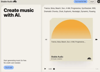 Stability AI推出Stable Audio：可以基于用户输入的文本内容 自动生成音乐或者音频