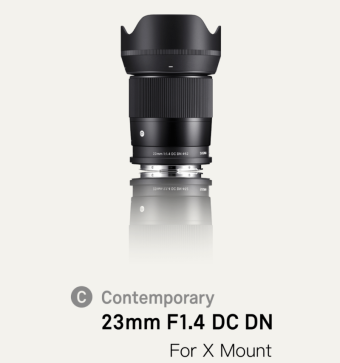 适马富士X卡口23mm F1.4 DC DN镜头上架 拥有易于使用的35mm视角