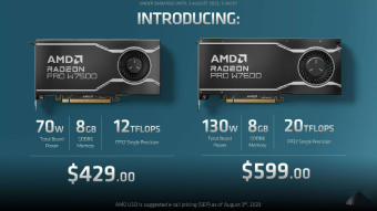 AMD W7600/W7500专业图形显卡上架 售价分别为429美元和599美元