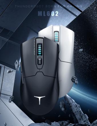 雷神三模无线游戏鼠标ML602发布：采用对称式设计 可选黑、白两色