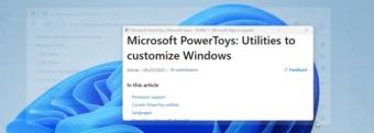 微软发布PowerToys 0.74 引入了“Crop And Lock”实用工具