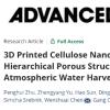 UBC姜锋教授等《AM》：3D打印助力纳米纤维素/氯化锂吸收剂从空气中快速集水