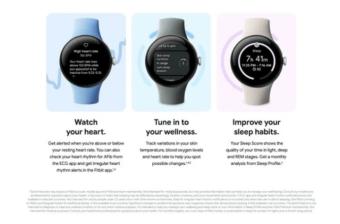 谷歌Pixel Watch 2手表产品页面曝光：续航时间为24小时 可在72分钟内充满电