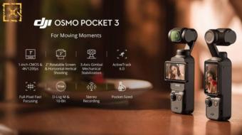 大疆Osmo Pocket 3手持云台相机更多实物照片曝光 配备三个麦克风用于捕捉立体声音频