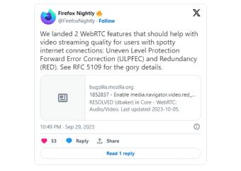火狐浏览器Firefox将启用新特性 改善WebRTC视频流质量