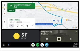 谷歌地图开始在Android Auto上推出改进的用户界面