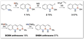 研究人员利用新型BNBN蒽分子在有机半导体领域取得突破