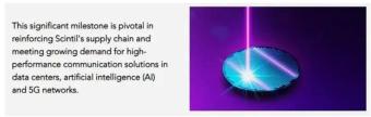 法国硅光公司Scintil实现III-VI DFB激光器和放大器与标准硅光技术集成